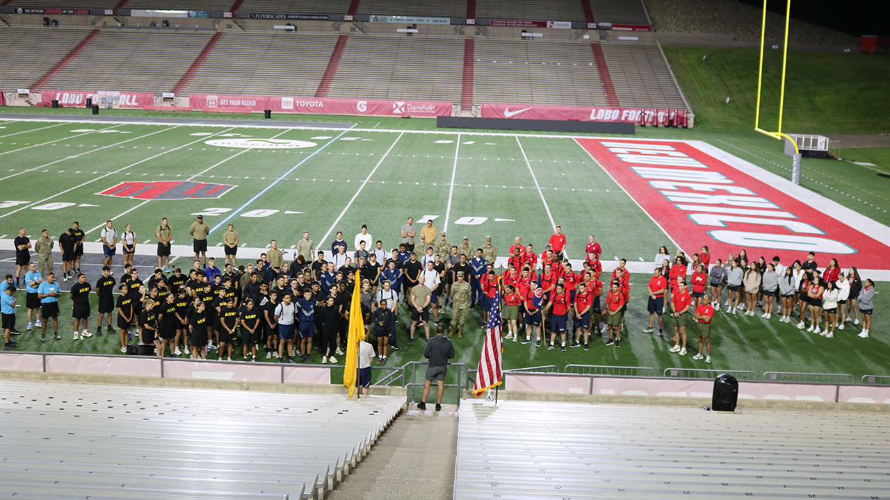 UNM ROTC units remember 9/11 victims in memorial stair climb
