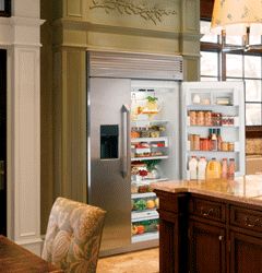 GE Monogram built-in side-by-side refrigerator