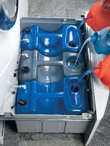 GE Profile™ SmartDispense™ frontload washer and dryer