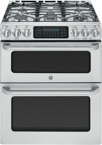 GE Cafe™ 30" free-standing gas double-oven with convection range (Model CGS990SETSS)
