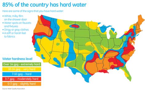 U.S. Water Hardness Level Map