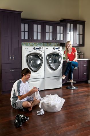 GE Profile frontload washer and dryer