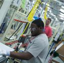 GE French door refrigerator production employee