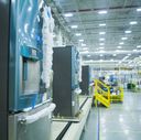 GE French door refrigerator production line