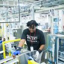 GE French door refrigerator production employee