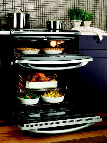 GE slide-in electric double oven (Model PS978STSS)