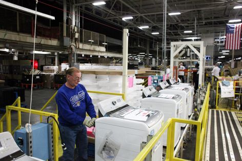 GE topload washer production line