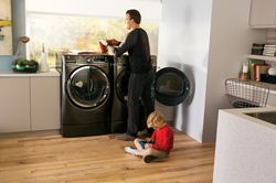 GE® RightHeight™ Design frontload washer and dryer
