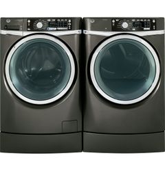 GE® RightHeight™ Design frontload washer and dryer 