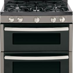 Slate Free-Standing Gas Double Oven Range (Model JGB850EEFES)