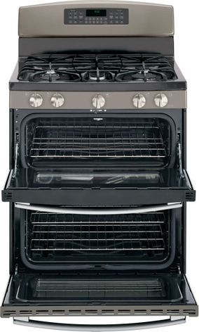 Slate Free-Standing Gas Double Oven Range (Model JGB850EEFES)