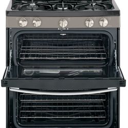 Slate Free-Standing Gas Double Oven Range (Model JGB850EEFES) Slate Free-Standing Gas Double Oven Range (Model JGB850EEFES)