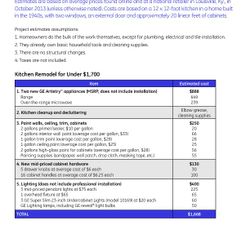 GE Remodeling Calculations