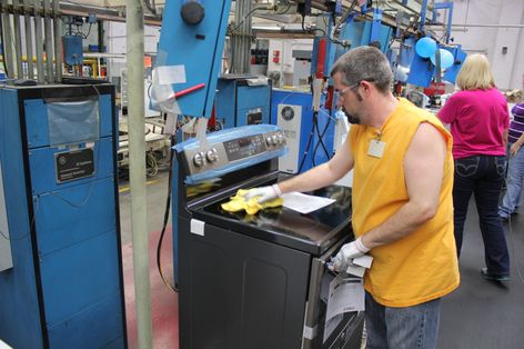 Wes Crane, employee at the Roper plant in LaFayette, Ga.