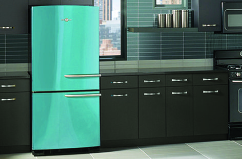 GE’s Artistry refrigerator in Cupcake Blue