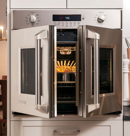 GE Monogram® French door wall oven (model ZET1FHSS)