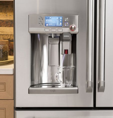 GE Café French door refrigerator with Keurig® K-Cup® single cup brewer