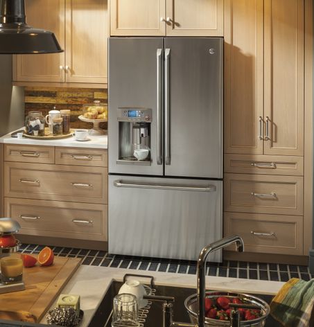 GE Café French door refrigerator with Keurig® K-Cup® single cup brewer