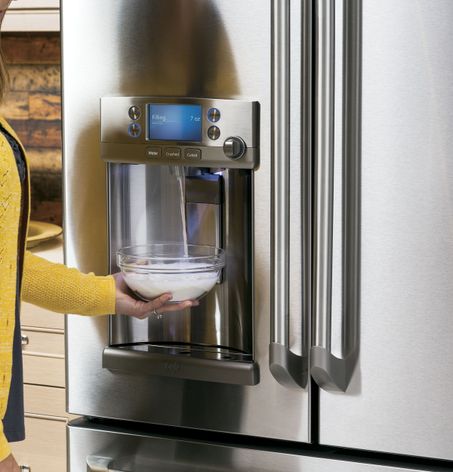 GE Café French door refrigerator with Keurig® K-Cup® single cup brewer
