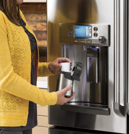 GE Café French door refrigerator with Keurig® K-Cup® single cup brewer