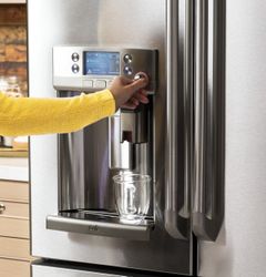 GE Café French door refrigerator with Keurig® K-Cup® single cup brewer