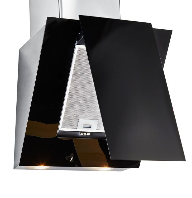 24” Black Glass Slanted Hood, HCH2400ACB
