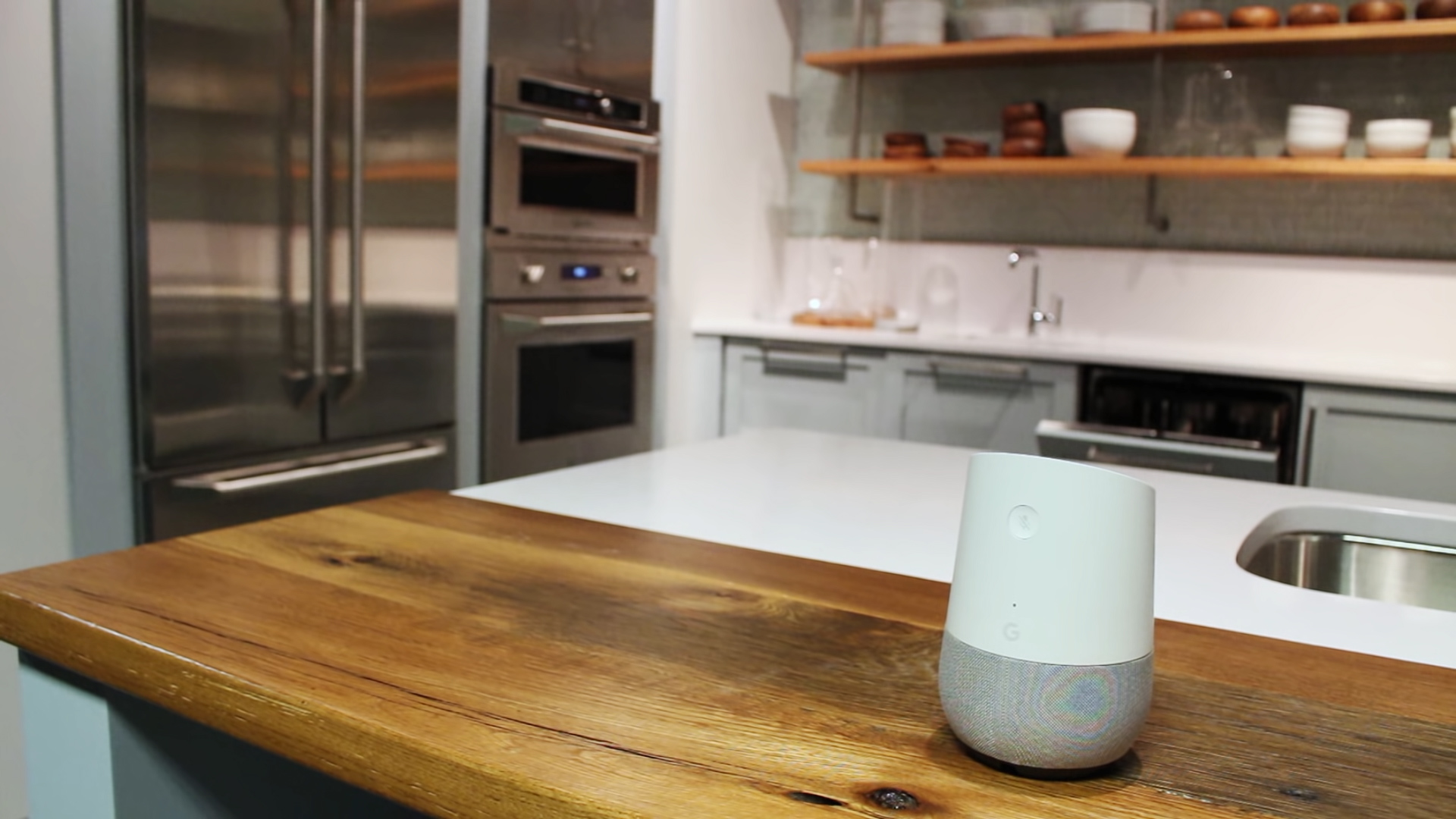 google assistant google home mini kitchen