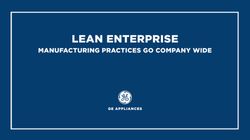 Lean Enterprise: Manufacturing practices go company wide Lean Enterprise: Manufacturing practices go company wide