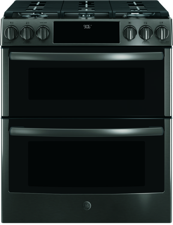 Black Stainless GE Profile Slide-In Range 