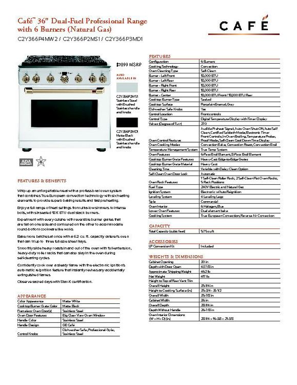 C2Y366P3MD1 - Range - $7099