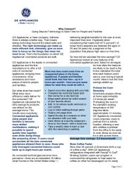 Connected Appliances Deliver Efficiencies Release