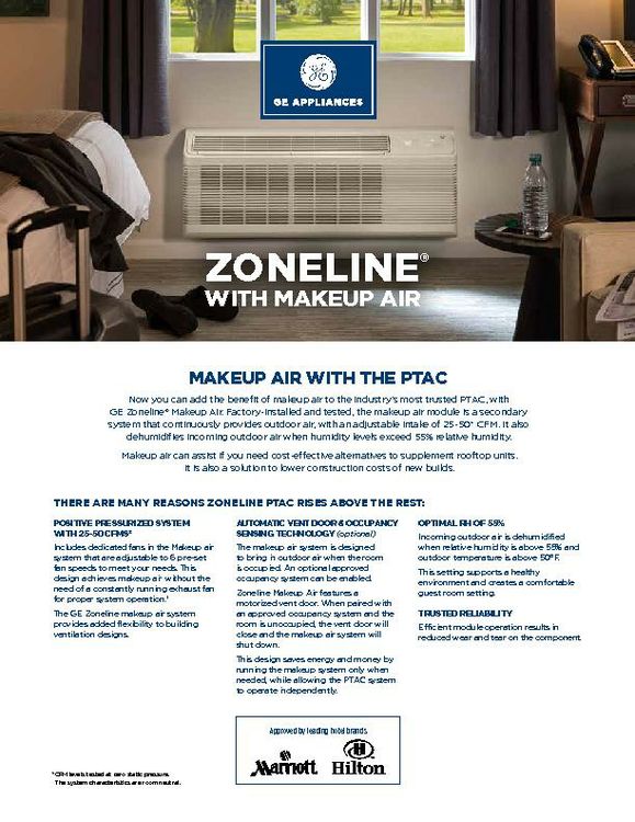 Zoneline Makeup Air Specs