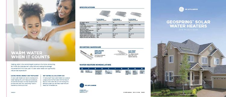 GE Appliances Solar Water Heaters Brochure_January 2019