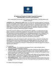GE Appliances Broadens Its Digital Connected Ecosystem