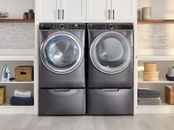 GE UltraFresh Front Load Washer and Dryer in Diamond Gray