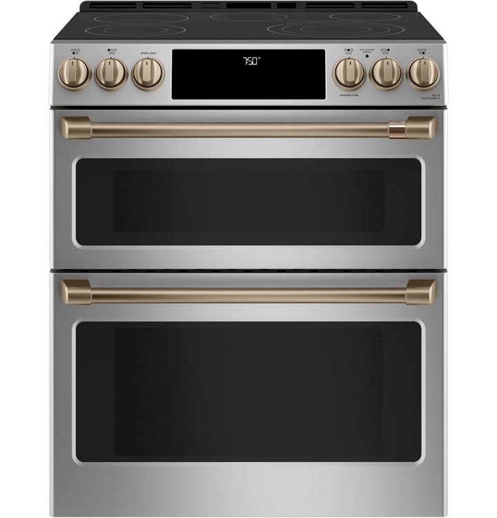 Stainless Double Oven Range_Brushed Bronze