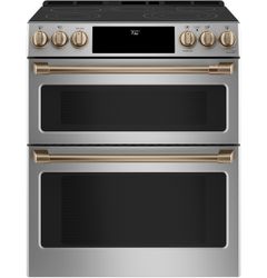 Stainless Double Oven Range_Brushed Bronze