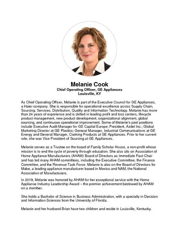 Melanie Cook Bio