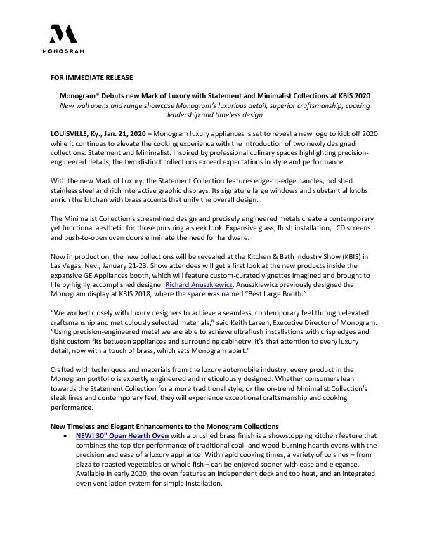 KBIS Press Release_Monogram_FINAL