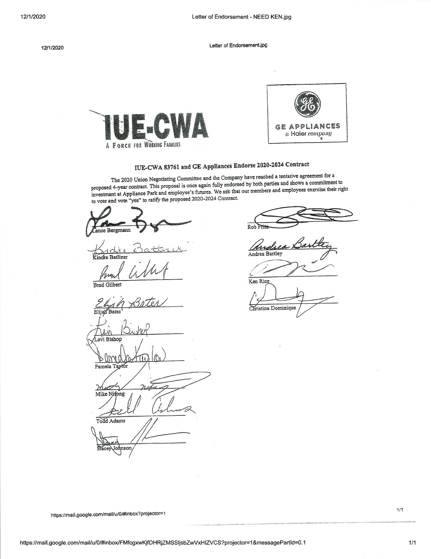 Letter of Endorsement 12.1.2020 ALL SIGNED