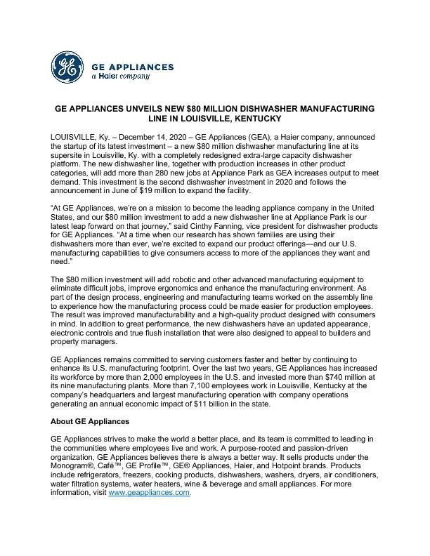 12-14-20 Final GEA Dishwasher press release
