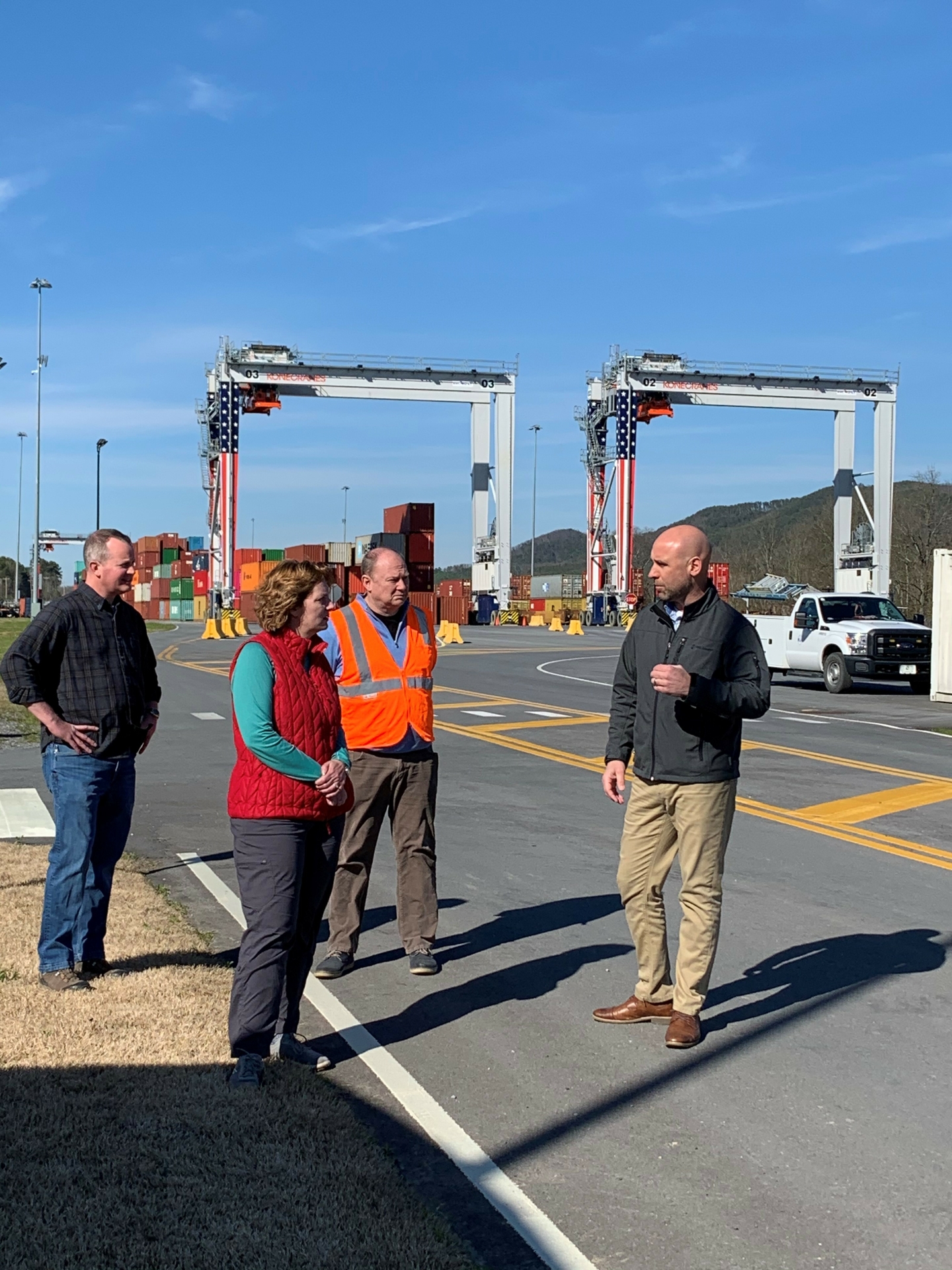 Melanie Cook tours Appalachian Regional Port
