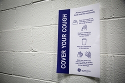 Cover Your Cough Reminder at a GEA Plant