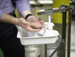Hand Sanitizer Dispenser at a GEA Plant Hand Sanitizer Dispenser at a GEA Plant