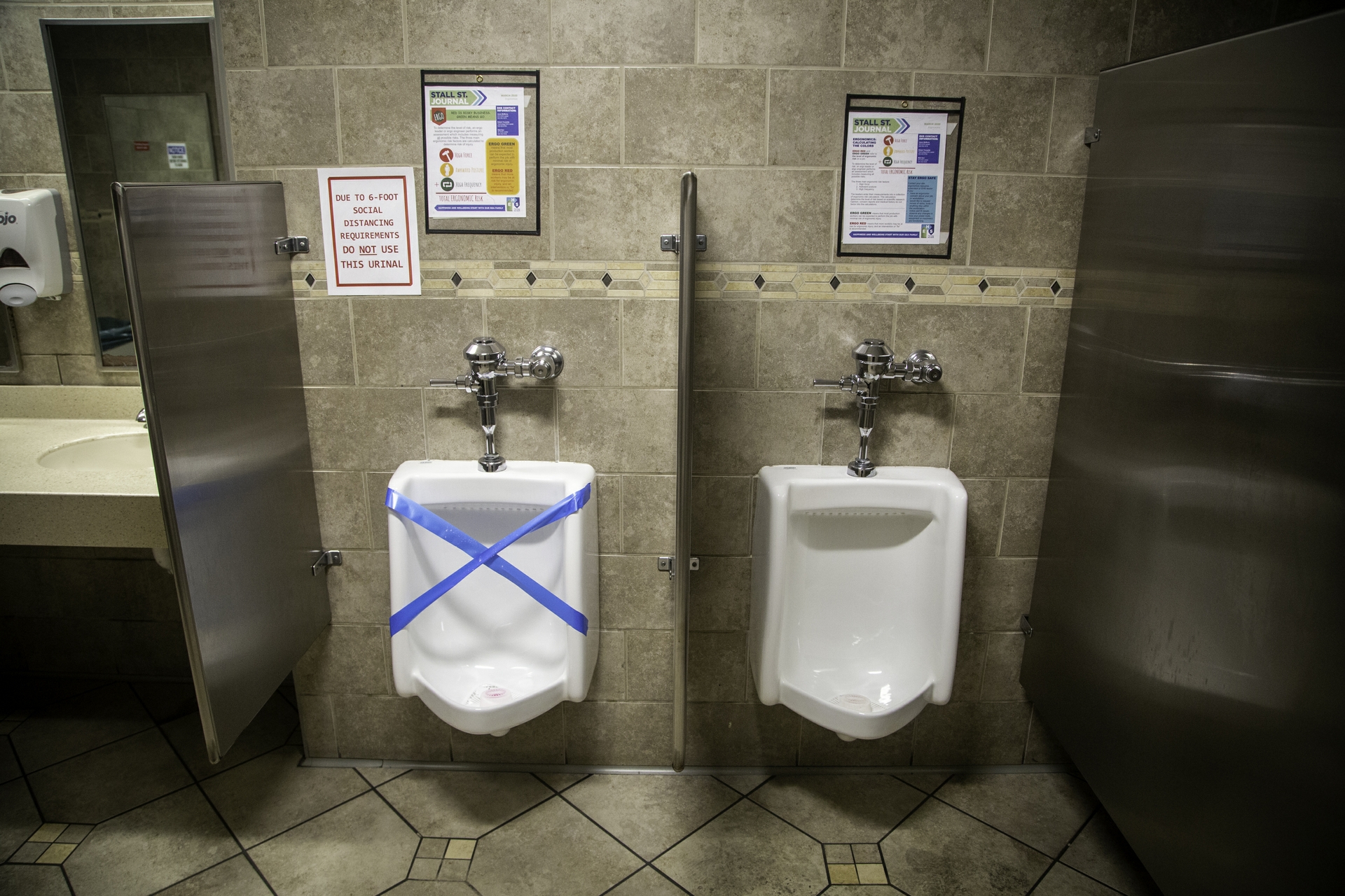 Closed Urinals to Maintain Social Distance at a GEA Plant
