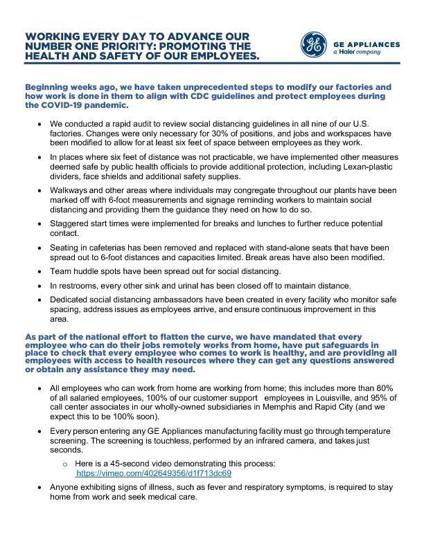 PROMOTING EMPLOYEE HEALTH AND SAFETY FACT SHEET