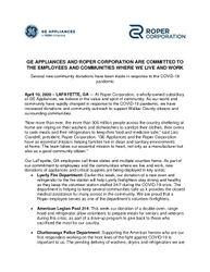 GEA and Roper Corp committed to where we live and work