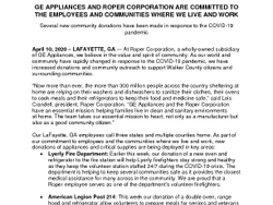 GEA and Roper Corp committed to where we live and work GEA and Roper Corp committed to where we live and work