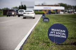 Throughout GE Appliances’ operations, signage on social distancing, how to wear masks and other safety measures are in place to help educate and remind employees.