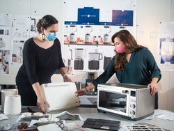 Industrial Designers Lauren Platts and Emily Wise in Louisville, Ky. Use 3D Printed Models to Create Design Details of Small Appliance Products